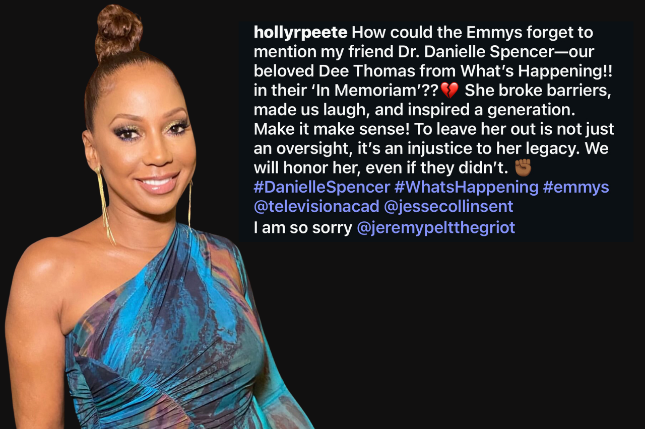 Holly Robinson Peete and Danielle 'Dee' Spencer’s Brother Slam Emmys for Leaving the What's Happening Star Out of In Memoriam